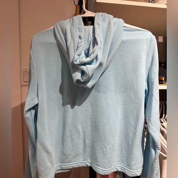 Adidas Originals 3 Stripe Baby Blue Hoodie - Picture 8 of 8